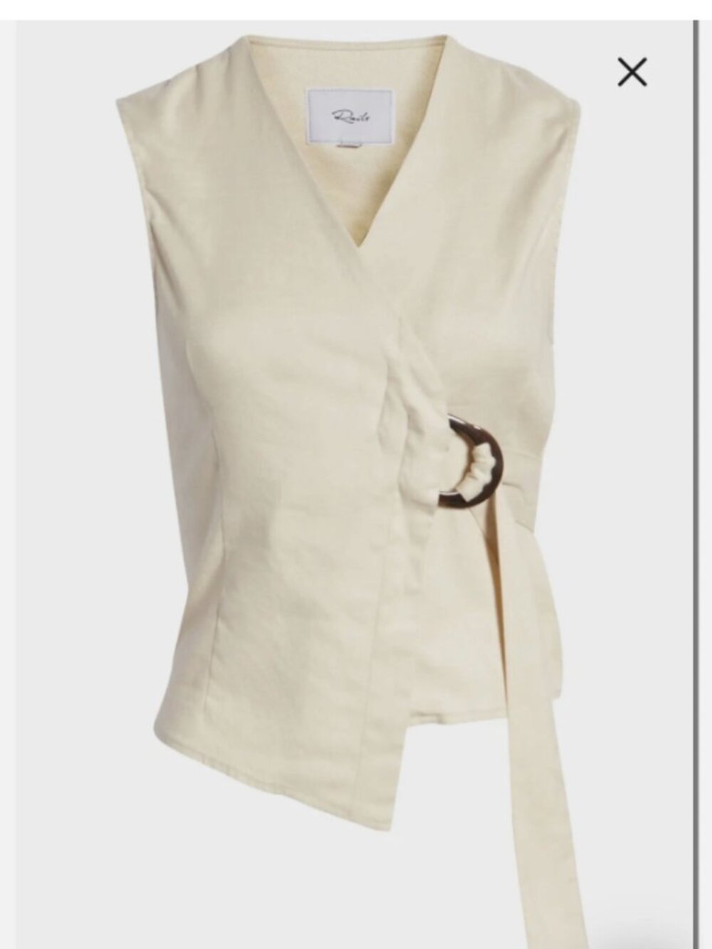 Rails Louisa Sand Linen Vest size Small